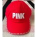 Victoria's Secret Pink Hat Red White Embroidered Logo Baseball Cap  eb-62713742